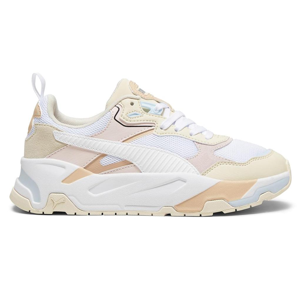 Puma Trinity Platform Sneakers Alpine Size (389289), Snow/Puma White/Frosty Pink, 23.5cm