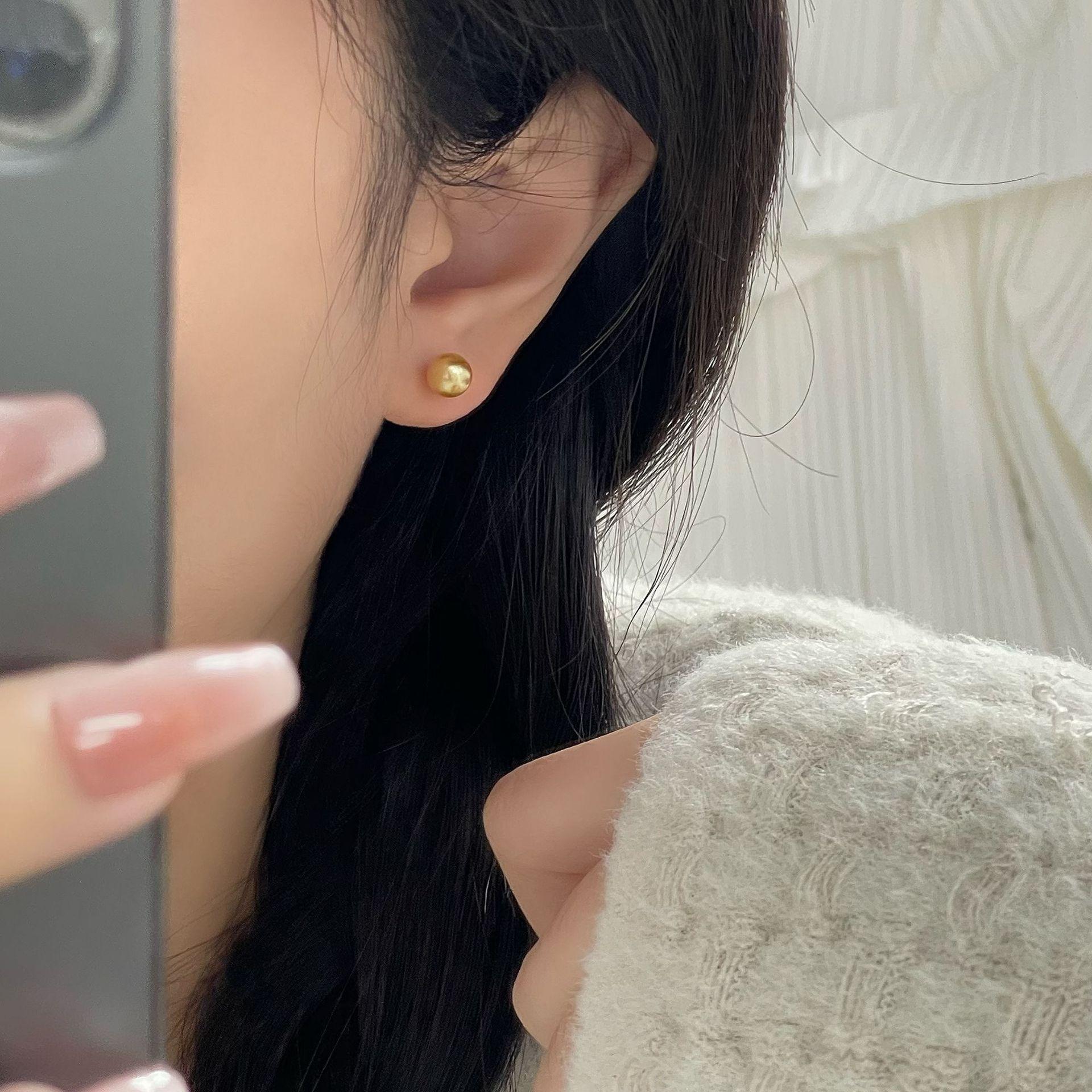 

Серьги из искусственного жемчуга из стерлингового серебра 925 пробы, французские легкие роскошные и прочные легкие серьги из жемчуга, мода и элитная одежда 6mm