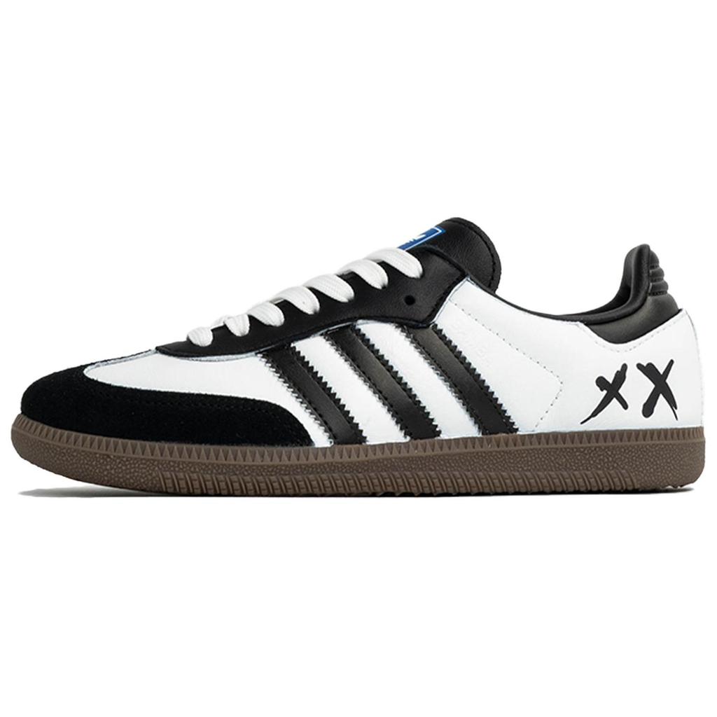 adidas Eredeti SAMBA OG Wan Hua Nong, Fordított Fekete, Bevásárlótáska Kopásálló Alacsony szárú Német Hadsereg Tornacipők B75807(Team1023-S-BOX)