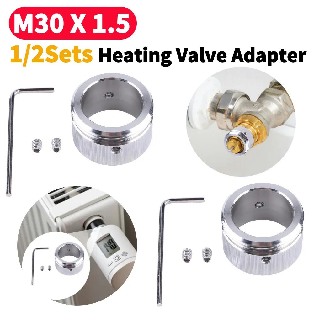 1/2Set Heating Valve Adapter 304 Stainless Steel Radiator Valve Thermostat Head With Strips  Adapter for Ra Rav Ravl Valve