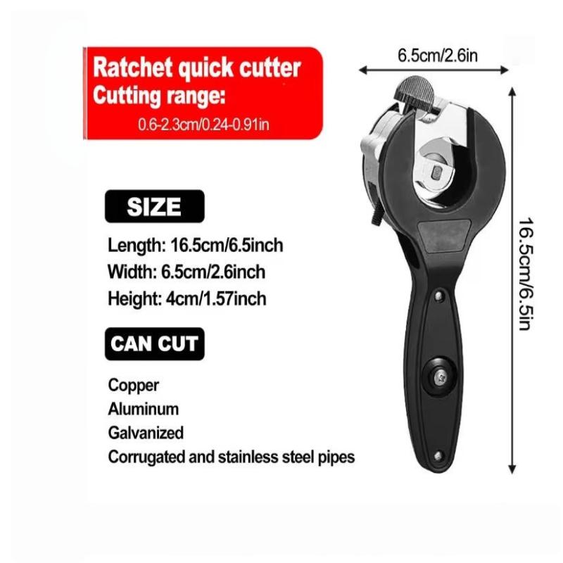 1Pcs 6-23Mm Stainless Steel Copper Aluminium Ratchet Scissors Ratchet Tube Pipe Cutter Knife Hose Cutting Hand Tools Universal