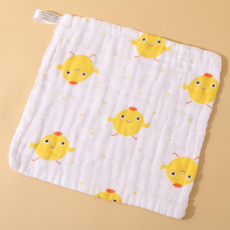 Cartoon Soft Absorbent 6-Layer Children's Gauze Bath Towel - Pure Cotton Baby Washcloth