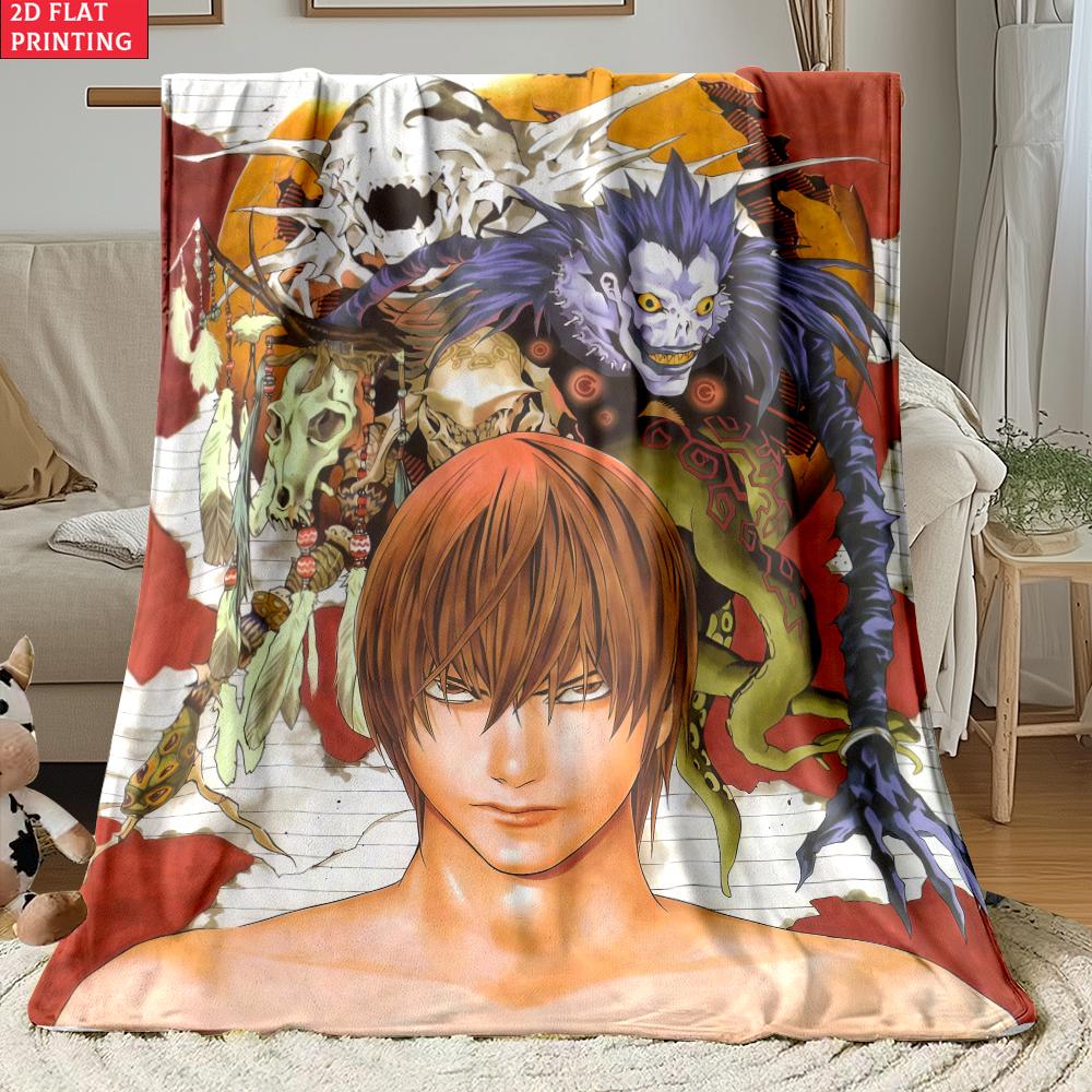 Light Yagami Print Thin Flannel Blanket for Bedrooms,Living Rooms,Sofas Blankets,Lunch Breaks,blankets Fluffy Blanket