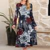 Women's Fashionable Loose Halloween Printed Round-neck Dress