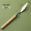 Rosewood Handle Oil Painting Knife: Acrylic & Gouache Pigment Scraper with Varnishing Flat and Pointed Blades