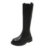 Women's Knee High Boots High Quality Casual Leather Boots Fashion Long Tube Platform Boots Women Western Knight Boot Botas Mujer