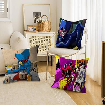 H-Huggy W-Wuggy Kussen Anime Kussen Bank Bed Hoofdkussenhoes Kussenhoes 45x45 cm Mode