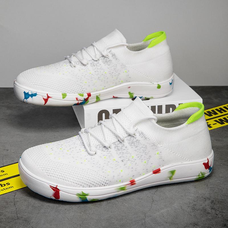 48 large size shoes 2025 spring and autumn new casual shoes men's trend sports writing light flying socks shoes