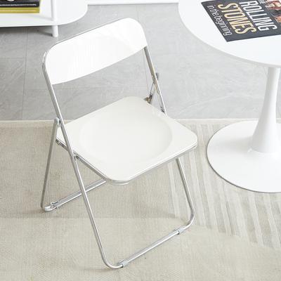 For Fashion Acrylic Transparent Folding Chair Restaurant Household Dining Chairs Office Folding Chair Folding Stool