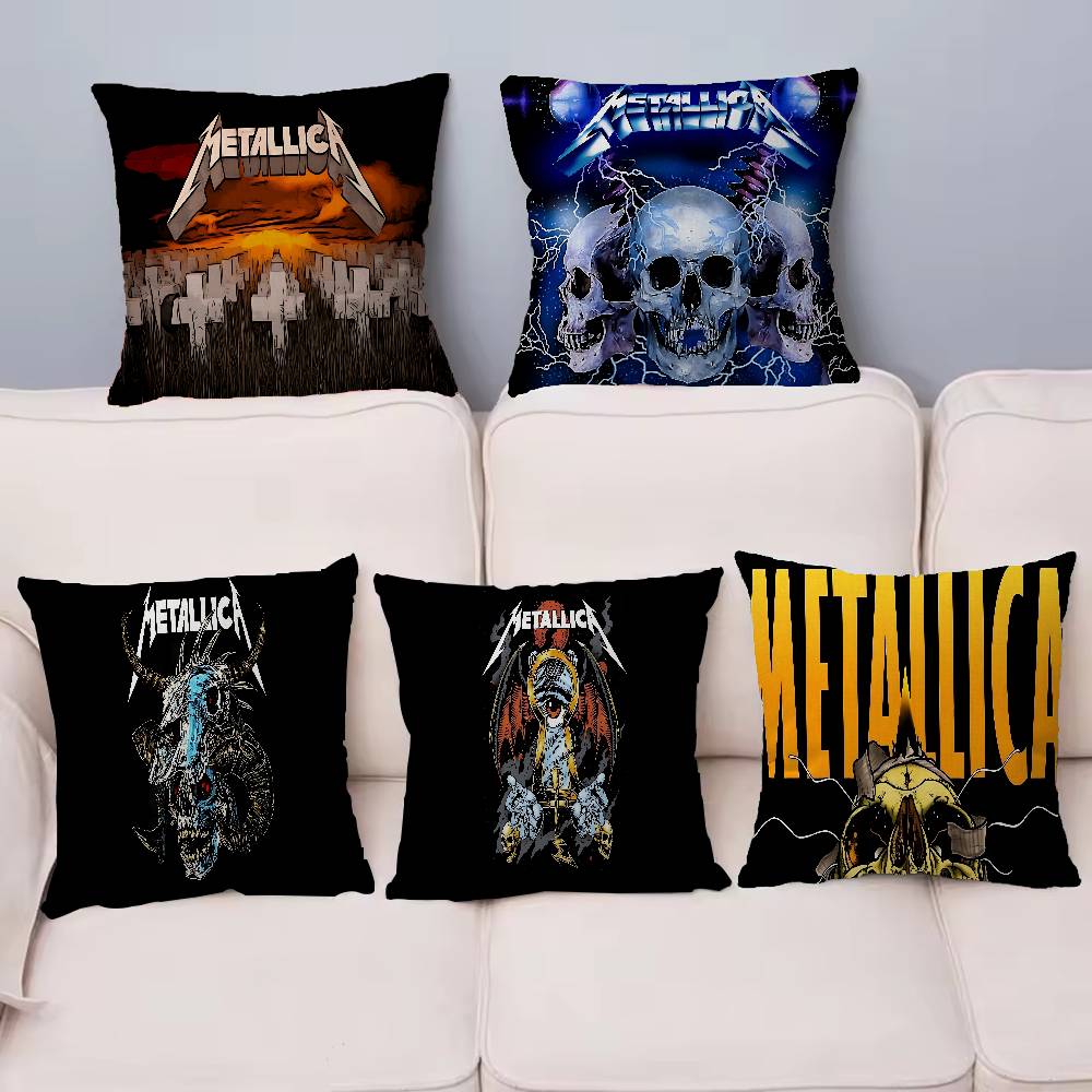 M-Metallica Cushion Cover Polyester Sofa Cushions Decorative Throw Pillows Home Decoration Pillowcover