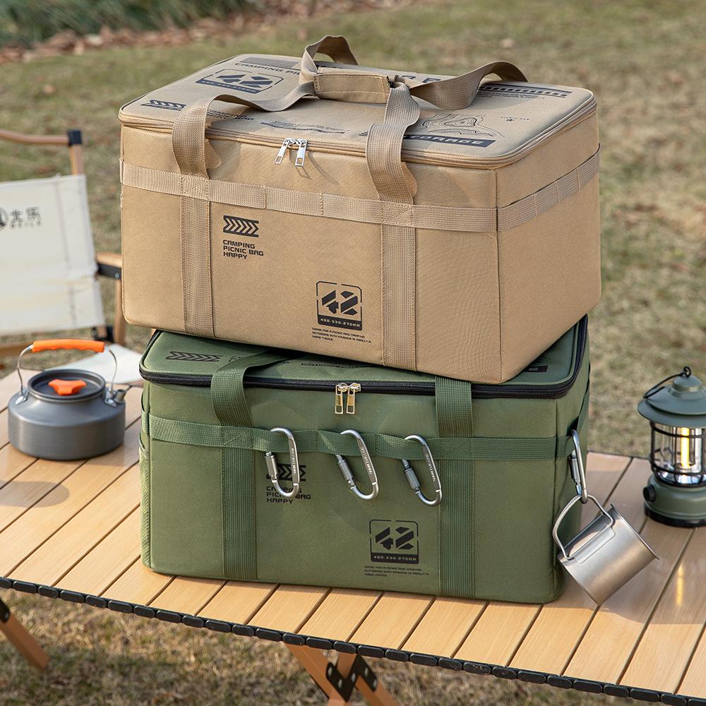 Großvolumiger Taktischer Rucksack für Camping und Outdoor – Tragbare Picknick- und Aufbewahrungstasche mit Kocherfach