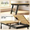 Laptop Table with Height and Angle Adjustment, Folding Table with Tilt Function and Drawer, Multifunctional Bed Table (only with 1pc Bed Table)