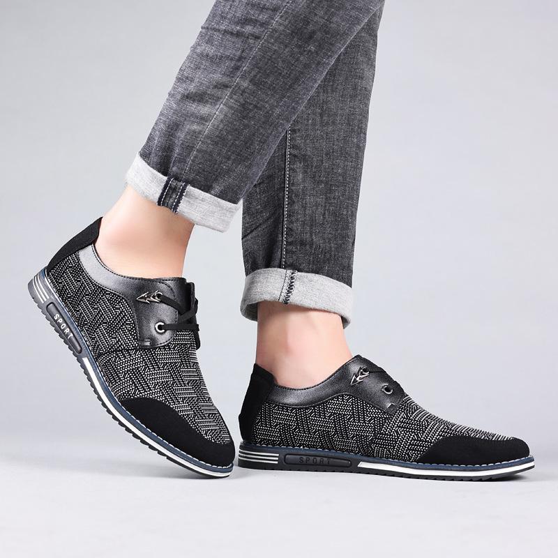 

New men s shoes 2025 large size casual shoes flat bottom low top British lace-up, men s leather shoes 38