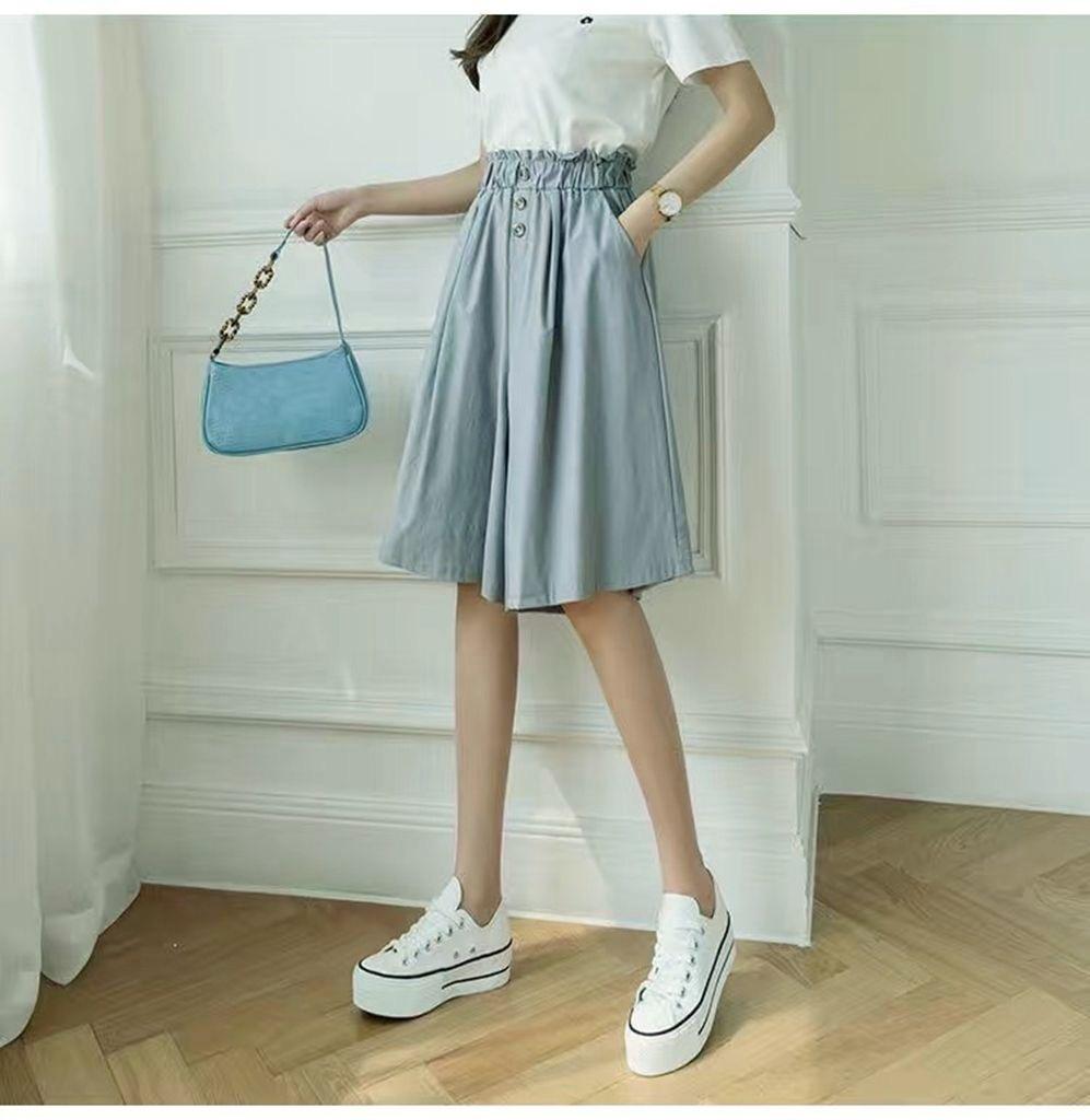 Letnie Damskie Luźne Szorty z Szerokimi Nogawkami Letnie Plażowe Proste Casualowe Chłodne Wygodne Szorty z Wysokim Stanem