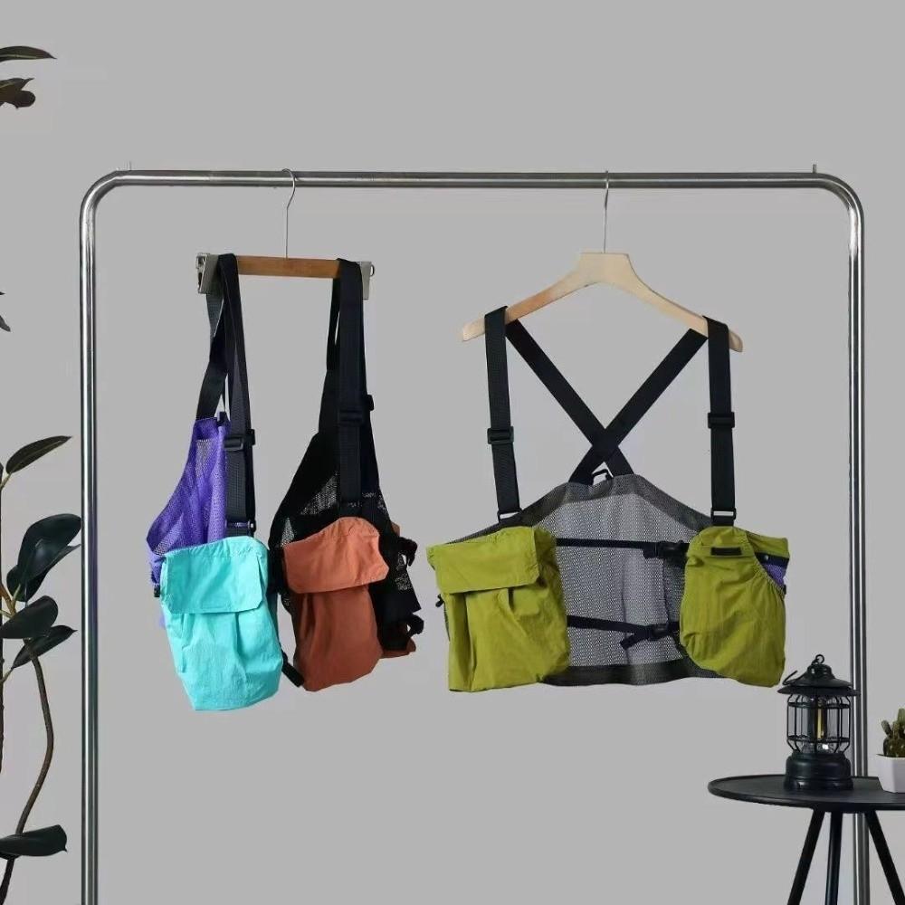 Oxford Cloth Running Hydration Vest Mesh Material Multi-Pocket Vest Breathable Mesh Vest Travel