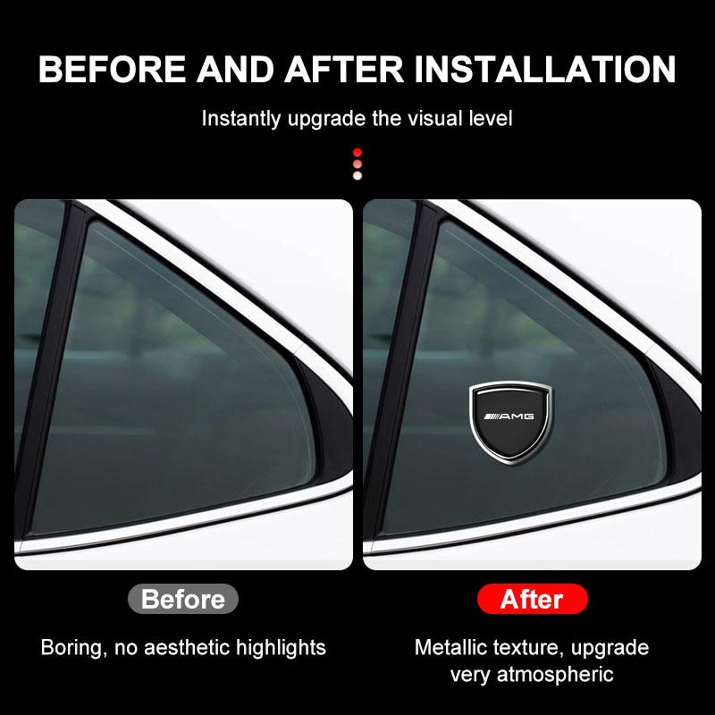 1Pcs 3D Metal Auto Door Shield Emblem Car Body Badge Sticker Styling For Mercedes Benz AMG GLE GLS GLC CLA GLB ML W204 W206 W205 W212 W203