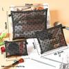 1pc Mesh Clear Cosmetic Bags Small Large Black Makeup Bag Women Travel Toiletry Organizer Lipstick Storage Pouch Pencil Case