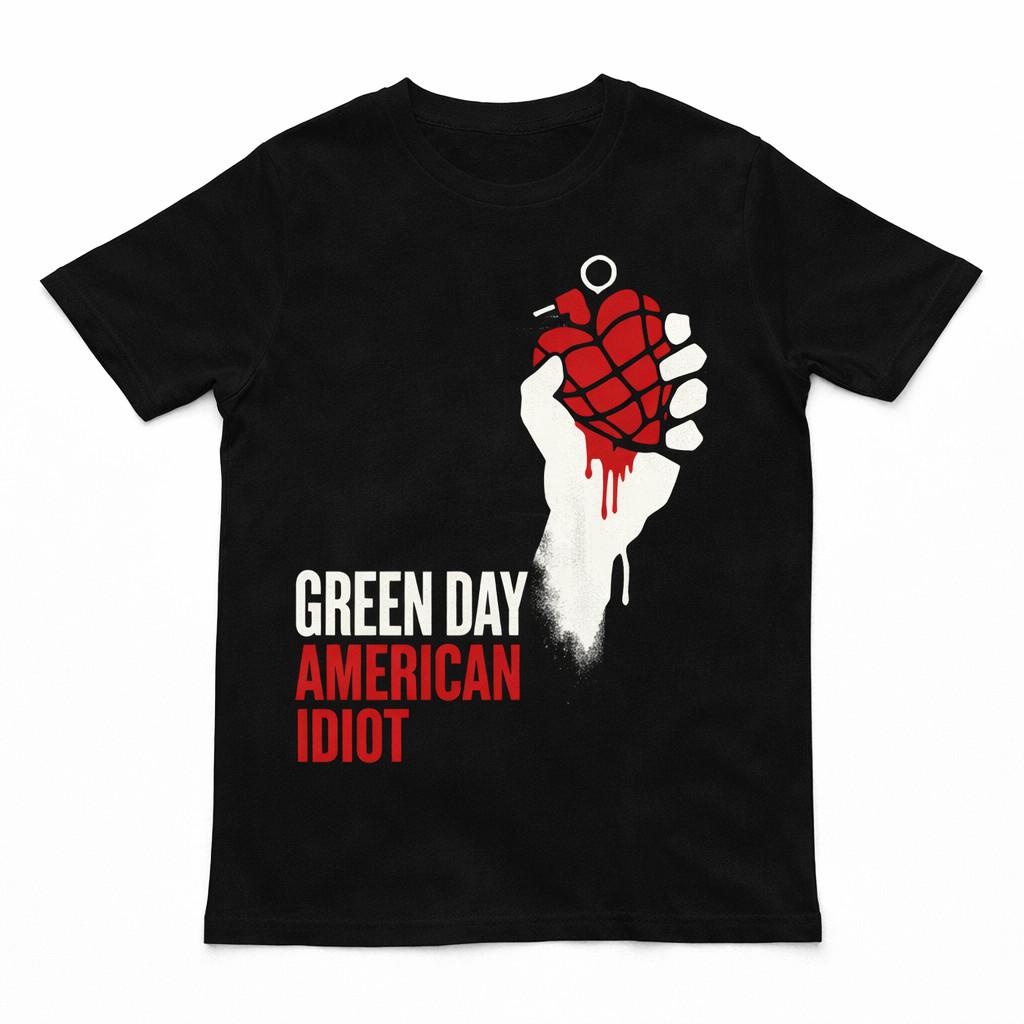 Green Day American Idiot t-shirt, punk rock graphic tee, black unisex shirt L