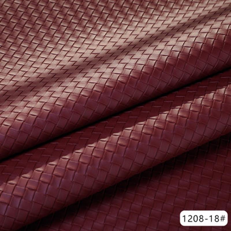 100x137cm Woven Pattern Synthetic Leather Fabric Soft PU Leather Sewing Diy Sofa Background Car Interior Upholstery Home Decor