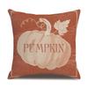 Thanksgiving Linen Pillowcase Autumn Pumpkin Print Pillow Cushion Cover