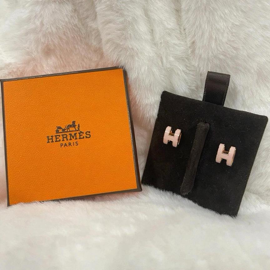 Hermes Two-Tone H Mini Pop Stud Earrings - 25th Anniversary Qixi Limited Edition