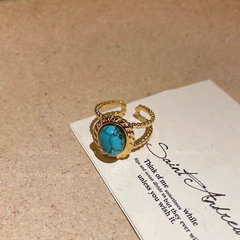 Anti-greenstone Open-ring for Women, A Personalized Ring for The Index Finger, A Light Luxury and Niche Style, Suitable for Multiple Finger Wearings.