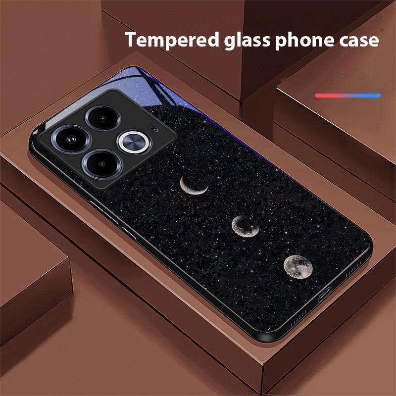 Astronaut Planet For Infinix Note 40 4G 30i 12 G96 Smart 8 Hot 9 Play 10 11S 12 20i 50 Pro Plus 5G Tempered Glass Phone Case