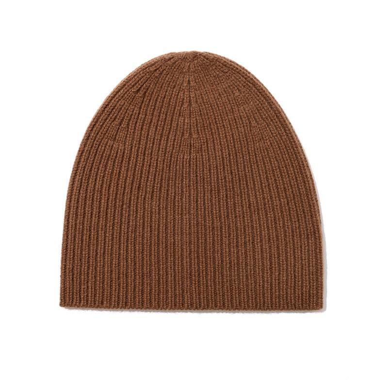 100% Wool Knit Beanie Hat Women Men Unisex Winter Warm Windproof Foldable Casual Ins Style