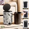 Stainless Steel Trash Can High Value Vintage Floral Design Luxury Large Size with Lid