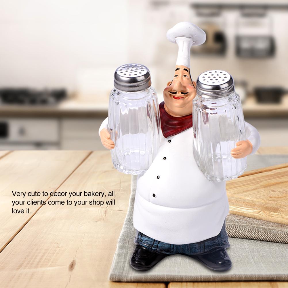 Cute Chef Statue Figurine Ornaments Vintage Home Decor Kitchen Restaurant Resin Crafts #A