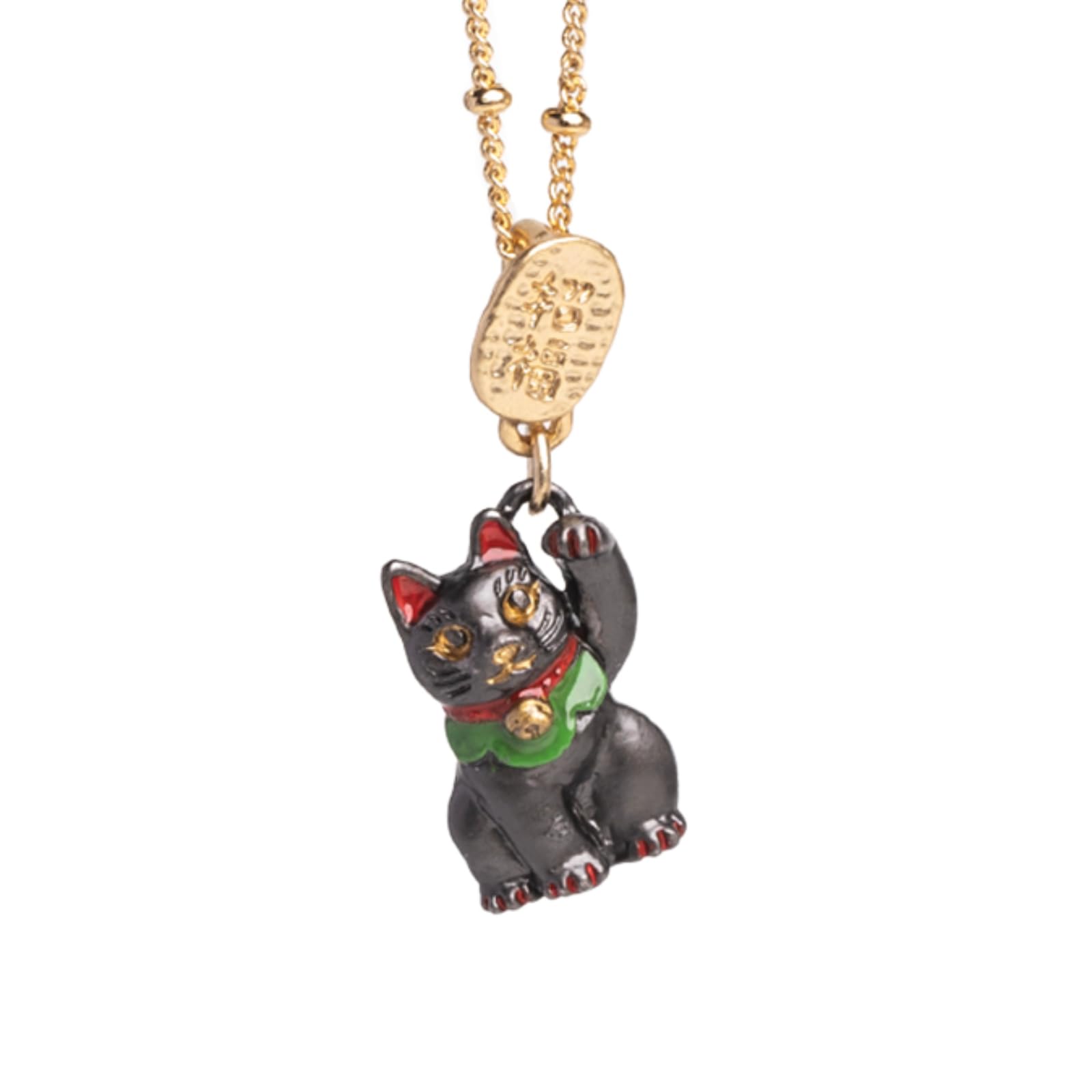 [Palnart Poc] Palnart Poc: Maneki Biyori Necklace (Black)