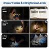 Neck Reading Light-Rechargeable Reading Lamp3 Adjustable Brightness Levels-360Foldable-USB LED Reading Light for Travel
