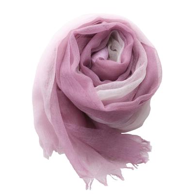 Airy Cashmere Degradado 150cm x 30g [CEREALES] 100% Estola, Ligera, 70cm, Aprox.. (púrpura)
