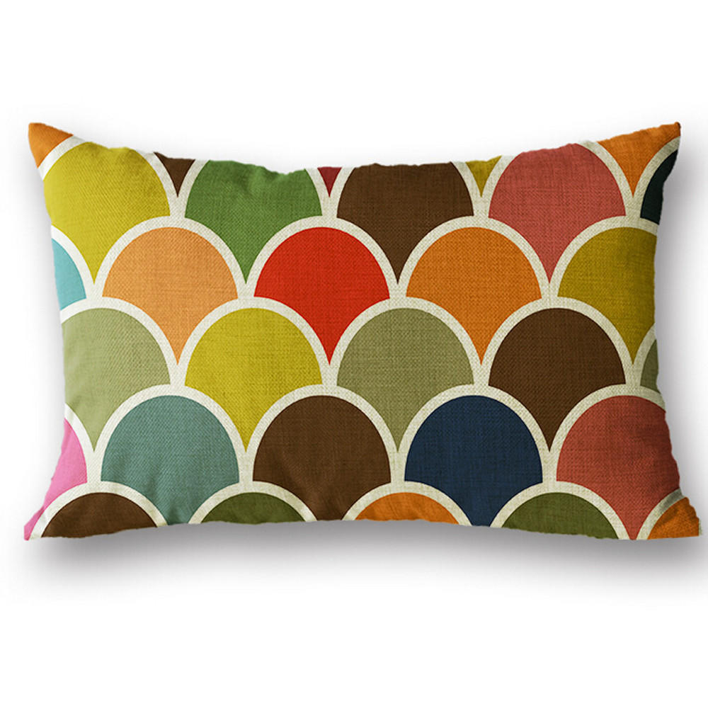 Rectangle Cushion Cover Silk Throw Pillow Case Pillowcase 