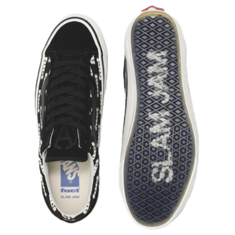 Vans Fuct X Slam Jam X Authentic Og Style 36 Low Top Skate Shoes Unisex Sneakers Black VN000NBKT501