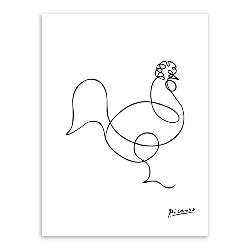 Nordic Minimalist Picasso Animals  Home Decor Nordic Canvas Painting Wall Art Figure Body Hand Posters and Print for Living Room No Frame