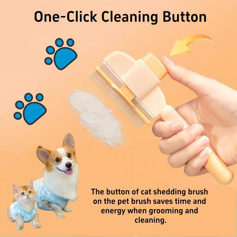 Pet Hair Shedding Comb ABS Flea Comb for Cat Dog Pet Comfort Flea Hair Grooming Comb Dog Brush Grooming Tools Detangling Brush