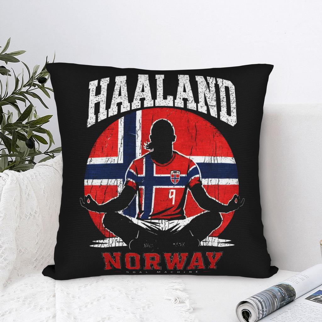 Erling Braut Haaland Norway Square Pillow Case Cushion Cover Awesome Decorative Throw Pillow Case Cover for Car Cm