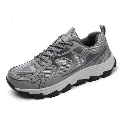 New Men Hiking Shoes Outdoor Casual Lightweight Breathable Sneakers Male Cushioning Non-Slip Vintage Sports Shoes Size 47
