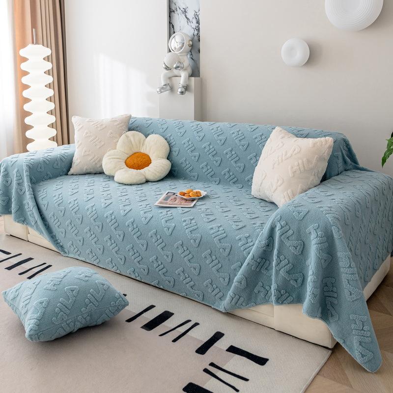 

Зимний толстый чехол для дивана из овчины, полностью покрытый чехол на подлокотник, чехол для дивана, универсальная подушка «все включено» 180*130cm