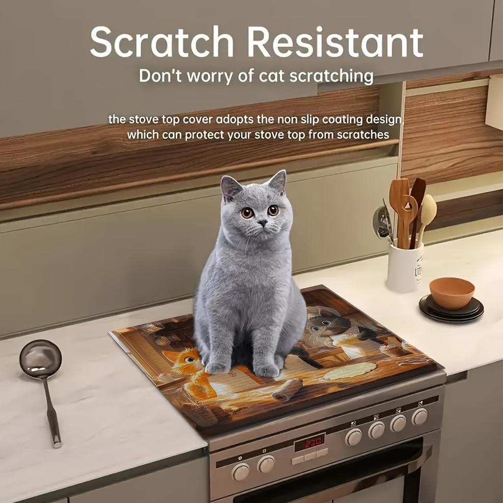 1 Stück Gummi-Abtropfmatte mit niedlichem Katzenaufdruck für Café, Restaurant, Küche, Teppich, Tischgeschirr, langlebige Kieselgur-Tischmatte, Haustiermatte, Kaffeegeschirr