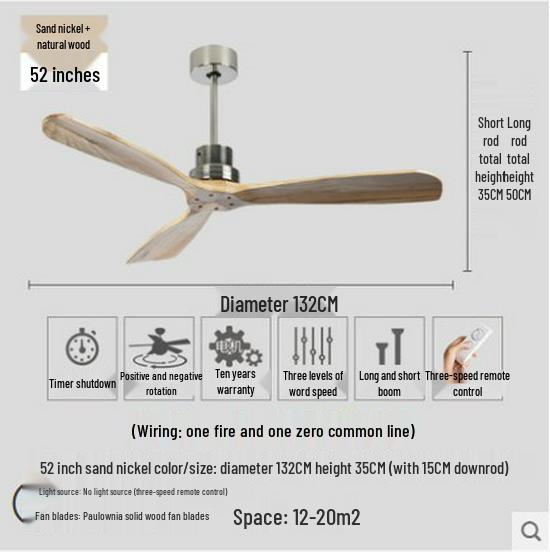Nordic Modern LED Ceiling Fan Light for Living Room and Bedroom