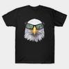 Herren Schwarzes T-Shirt mit Aufdruck Adler No-Cut Transferpapier Druck Baumwolle T-Shirt