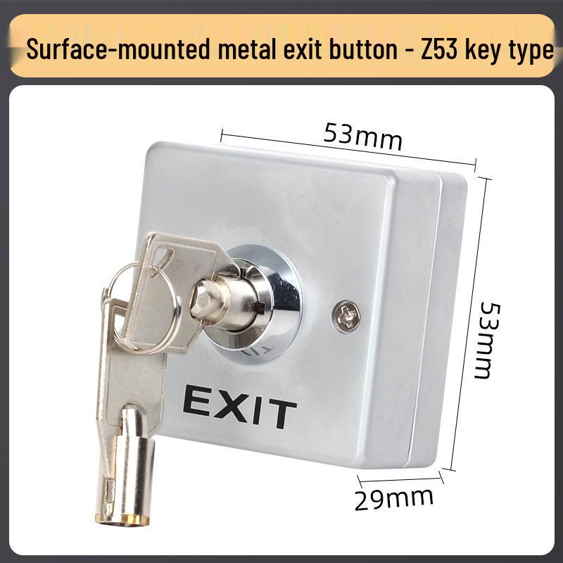 86 Type Rainproof Surface-Mounted Exit Button with Auto Reset for Outdoor Access Control