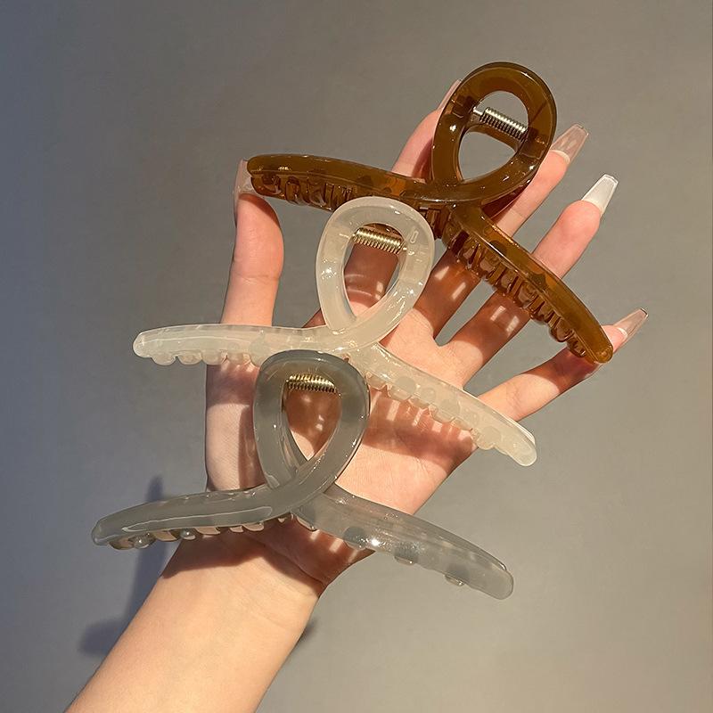 Duży klips rekinowy Płytka temperamentu Spinka do włosów Prosty klips krzyżykowy Klips do włosów do łazienki Chwytak do włosów z tyłu głowy Akcesoria do włosów 3 szt.