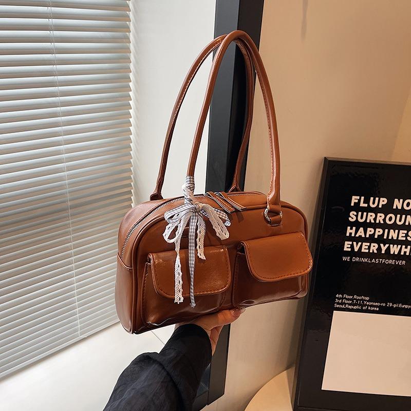 Bowling Bag Niche Boston Single Shoulder Handbag Underarm Bag