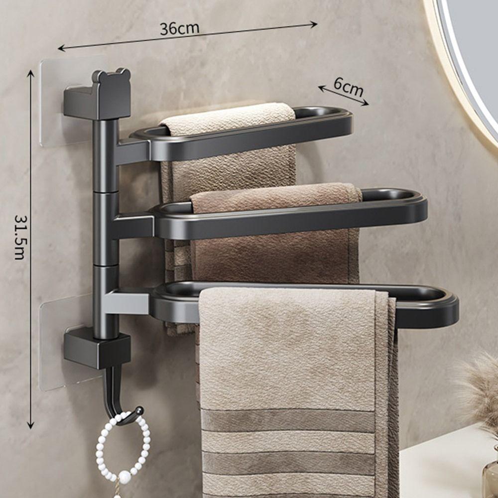 180° Rotation Rotatable Towel Holder No-Punching Towel Hanger