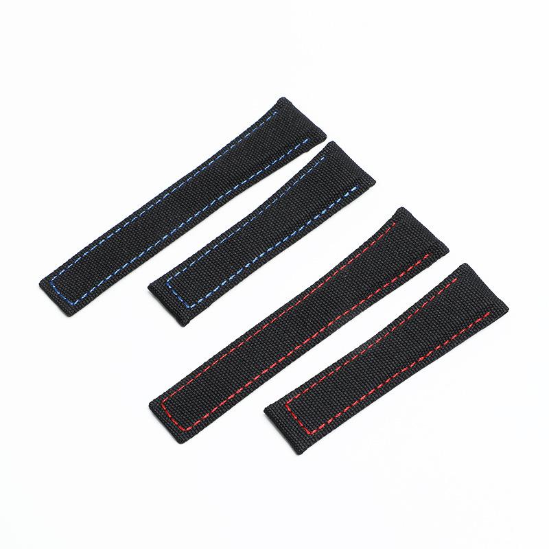 Men's HY Haoya TGA Calle Nylon Sticker Leather Watch Strap Canvas Strap 20mm 22mm