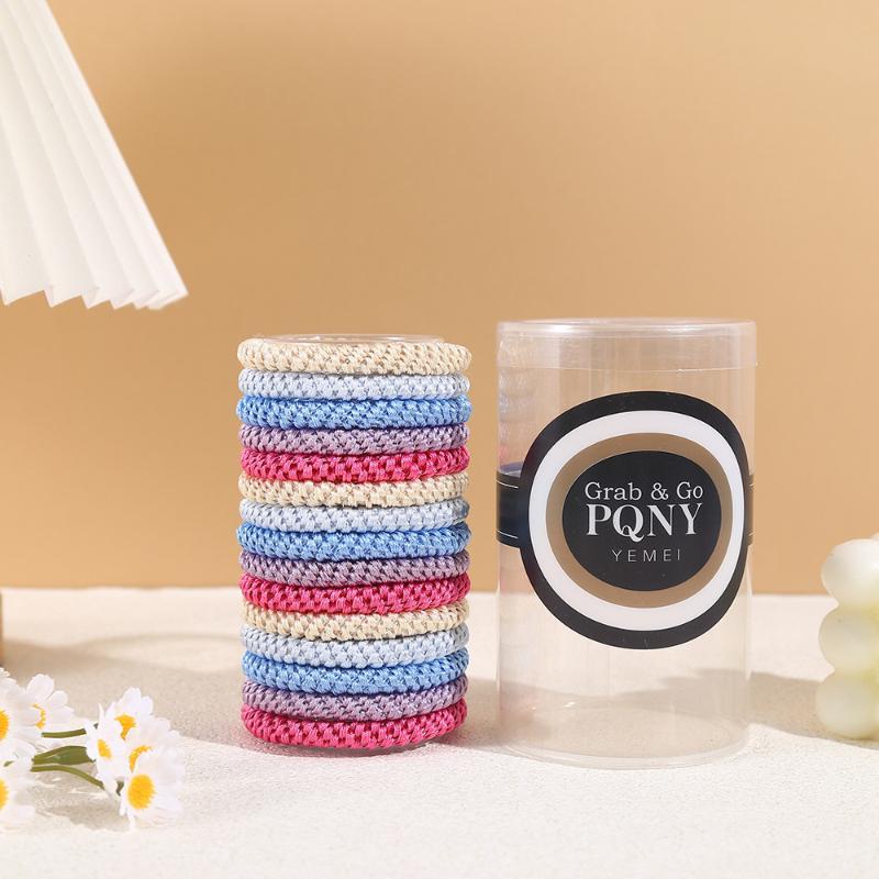 15 Stück/Set Bunte Haargummis für Damen Kknekki Haargummis Haargummi Mädchen Knekki Haarseil Pferdeschwanzhalter Haarbänder