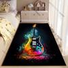Colorful Artistic Electric Guitar Carpet Yoga Living Room Room Decor Children's Crawling Mat Doormat Area Rug Games Mat
